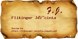 Flikinger Jácinta névjegykártya